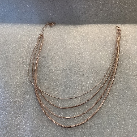 LC Lauren Conrad Jewelry - Lauren Conrad Multi String Rose Gold Tone Necklace NWT 16 Inch
